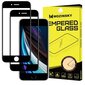 LCD kaitsev karastatud klaas Wozinsky 5D juhtumiga kohandatud Apple iPhone 6/6S/7/8/SE2 must 2pcs hind ja info | Ekraani kaitsekiled | kaup24.ee