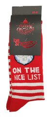 Рождественские носки унисекс be Snazzy Merry Christmas On the nice list цена и информация | Носки, колготки для мальчиков | kaup24.ee