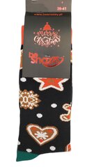 Рождественские носки унисекс be Snazzy Merry Christmas пряничные человечки цена и информация | Meeste sokid | kaup24.ee