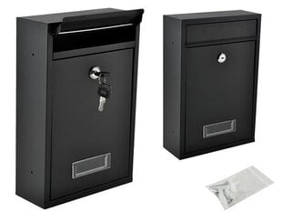 Почтовый ящик, черный, 2 ключа  цена и информация | Почтовые ящики | kaup24.ee