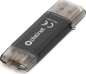 Mälupulk Platinet 64GB USB 3.0 + Type-C hind ja info | Mälupulgad | kaup24.ee