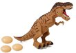 Akutoitel dinosaurus on türannosaurus, kes muneb auruga pruune mune hind ja info | Poiste mänguasjad | kaup24.ee