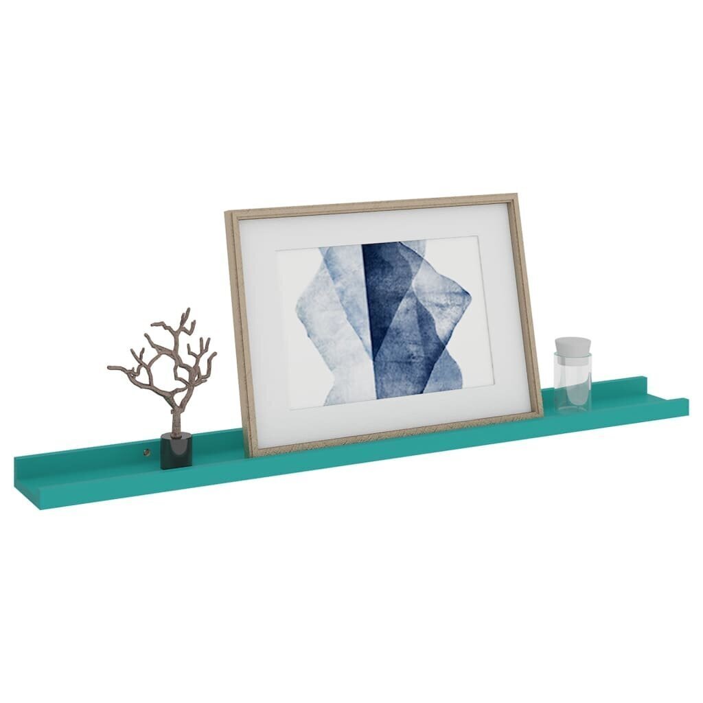 Sieninės lentynos, 80x9x3 cm, 4 vnt, mėlynos hind ja info | Riiulid | kaup24.ee
