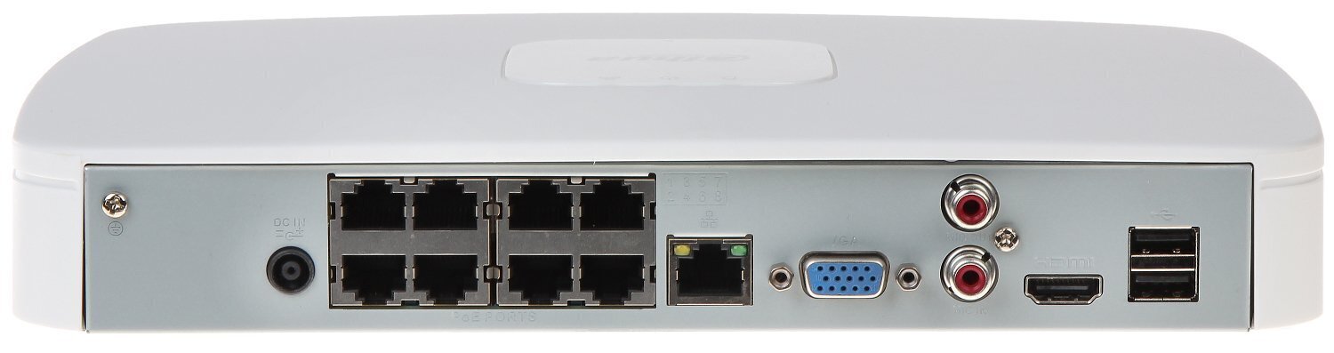 IP NVR salvesti 8 kanalit Dahua NVR4108-8P-4KS2/L, 8xPOE hind ja info | Valvekaamerad | kaup24.ee