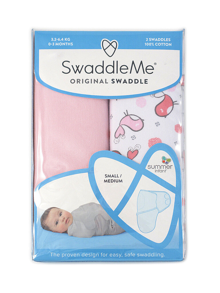 Пелёнка для пеленания Summer Infant SwaddleMe, 2 шт., размер S, Tweet Tweet  цена | kaup24.ee