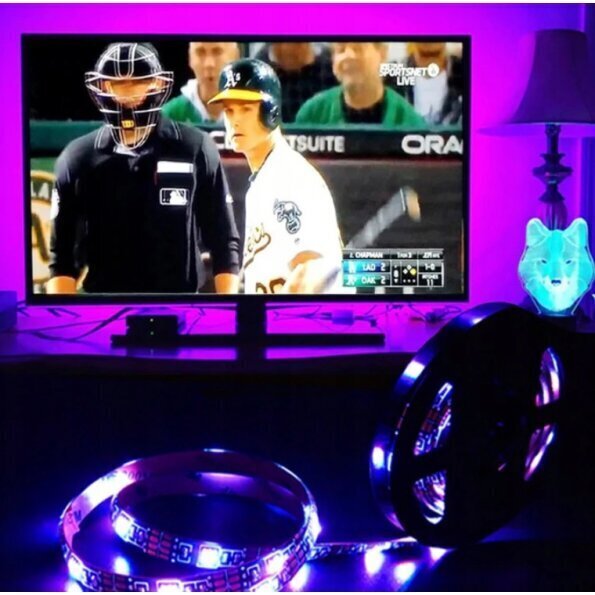 LED riba RGB 2 m, TV valgustamiseks puldi ja USB-ga hind ja info | LED ribad | kaup24.ee