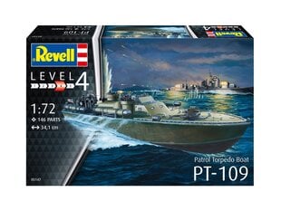 Сборная пластиковая модель Revell - Patrol Torpedo Boat PT-109, 1/72, 05147 цена и информация | Конструкторы и кубики | kaup24.ee