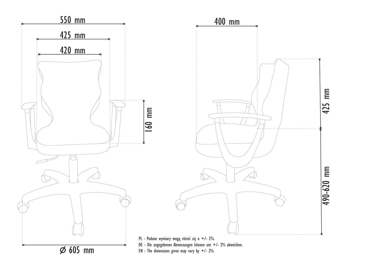 Biuro kėdė Entelo Good Chair Norm TW17, pilka/juoda hind ja info | Kontoritoolid | kaup24.ee