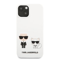 KLHCP13SSSKCW Karl Lagerfeld and Choupette Liquid Silicone Case for iPhone 13 mini White hind ja info | Telefoni kaaned, ümbrised | kaup24.ee