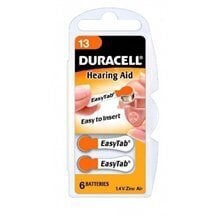 Батареи для слуховых аппаратов DURACELL HEARING 13 (A13), блистерная упаковка, 6 шт. цена и информация | Батерейки | kaup24.ee