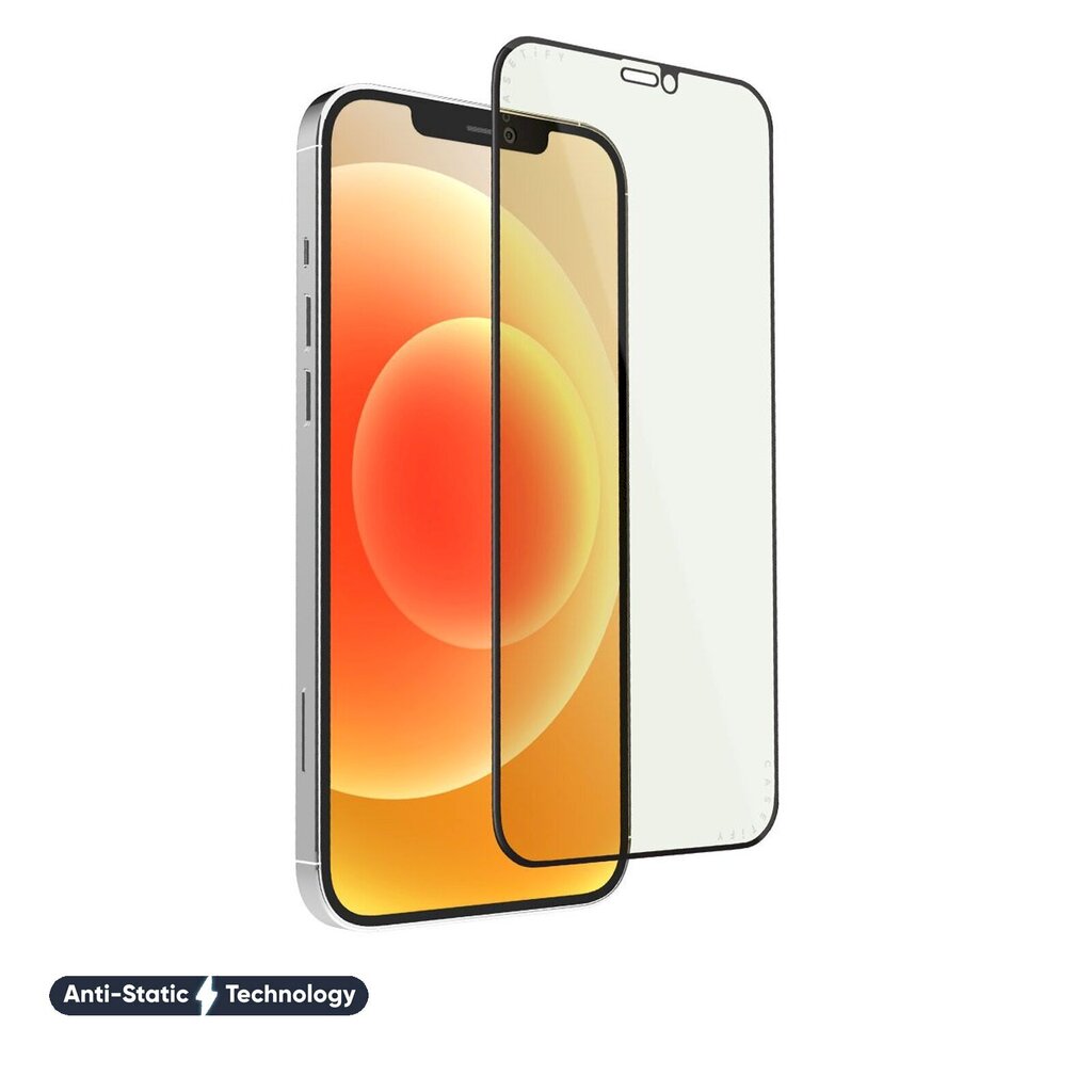 Fusion ESD 6D Antistaatiline karastatud klaas Apple iPhone 13 Pro Max must цена и информация | Ekraani kaitsekiled | kaup24.ee