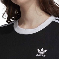 Спортивная футболка для женщин Adidas 3 Stripes Tee W ED7482, черная цена и информация | Спортивная одежда женская | kaup24.ee