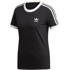 Спортивная футболка для женщин Adidas 3 Stripes Tee W ED7482, черная цена и информация | Спортивная одежда для женщин | kaup24.ee
