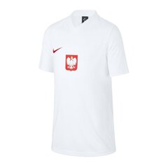 Спортивная футболка Nike Poland Breathe Jr CD1207 100 цена и информация | Рубашки для мальчиков | kaup24.ee
