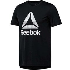 Мужская футболка Reebok Workout Graphic Tech Tee M DU2178, черная цена и информация | Мужские футболки | kaup24.ee