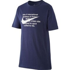 Спортивная футболка для детей Nike Tee Swoosh For Life Jr CT2632 451, синяя цена и информация | Рубашки для мальчиков | kaup24.ee