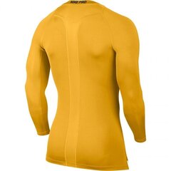 Спортивная футболка мужская Nike pro cool compression LS top M 703088739, желтая цена и информация | Мужская спортивная одежда | kaup24.ee