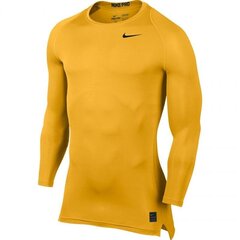 Спортивная футболка мужская Nike pro cool compression LS top M 703088739, желтая цена и информация | Мужская спортивная одежда | kaup24.ee