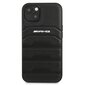 AMG AMHCP13MGSEBK Leather Debossed Lines Back Case For Apple iPhone 13 Black hind ja info | Telefoni kaaned, ümbrised | kaup24.ee