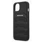 AMG AMHCP13MGSEBK Leather Debossed Lines Back Case For Apple iPhone 13 Black hind ja info | Telefoni kaaned, ümbrised | kaup24.ee