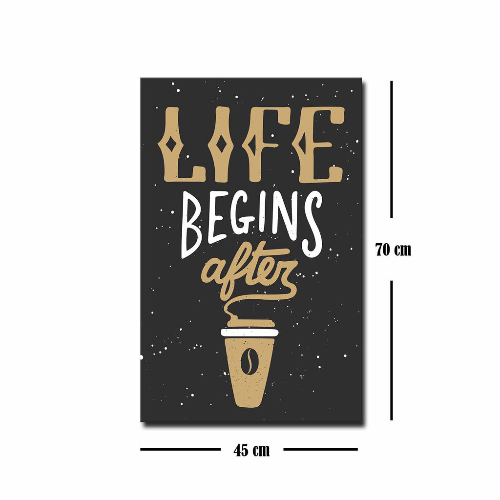 Reproduktsioon Life Begins After Coffee hind ja info | Seinapildid | kaup24.ee
