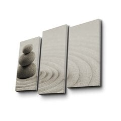 Kolmeosaline reproduktsioon Zen kivid цена и информация | Картины, живопись | kaup24.ee
