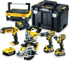 Akutööriistade komplekt 18V XR 3x5Ah DEWALT DCK551P3T-QW цена и информация | Механические инструменты | kaup24.ee