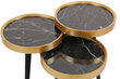 3-laua komplekt Kalune Design Lyle, must/kuldne цена и информация | Diivanilauad | kaup24.ee