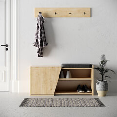 Обувной шкаф Kalune Design Fiona, коричневый цена и информация | Полки для обуви, банкетки | kaup24.ee