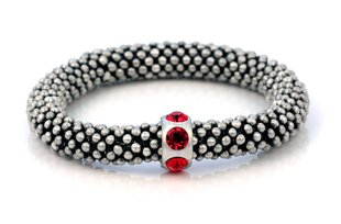 Растягивающийся браслет Bico "Cassiopeia" с красными кристаллами (CA31, красный, 18 см) цена и информация | Женские браслеты | kaup24.ee