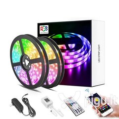 Led riba 5050 kaugjuhtimispuldiga Rgb 10m hind ja info | LED ribad | kaup24.ee