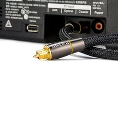 Wozinsky digital optical audio fiber cable Toslink SPDIF 3m black (WOPT-30) цена и информация | Кабели для телефонов | kaup24.ee