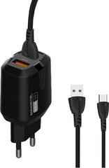Somostel 2.4A + kabel typ-C USB-C 2400mAh 2xUSB Dual SMS-A139 цена и информация | Зарядные устройства для телефонов | kaup24.ee