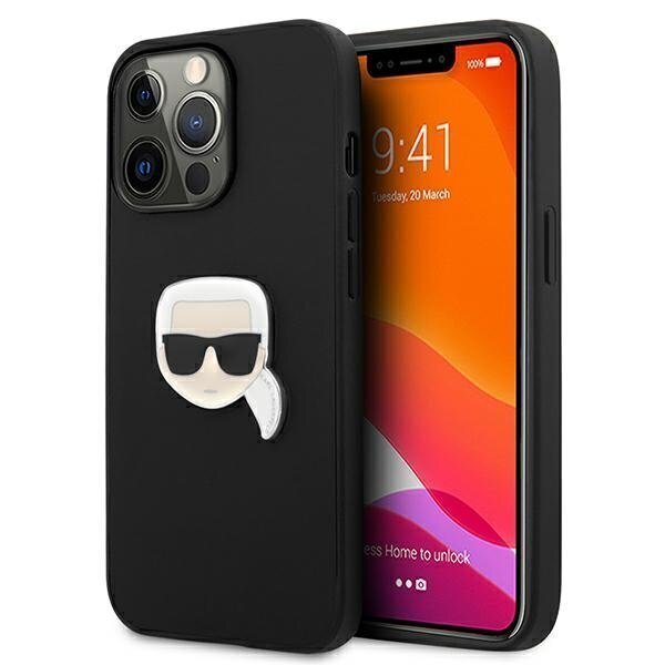 Karl Lagerfeld KLHCP13LPKMK, telefonile iPhone 13 Pro / 13, must hind ja info | Telefoni kaaned, ümbrised | kaup24.ee