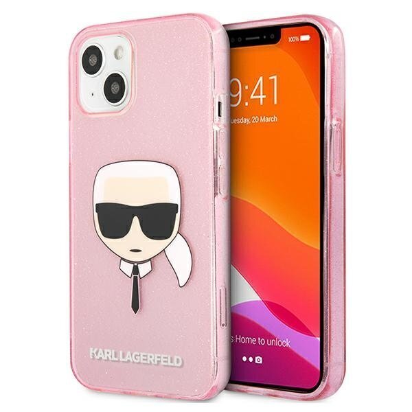 Karl Lagerfeld KLHCP13SKHTUGLP, telefonile iPhone 13 mini, roosa hind ja info | Telefoni kaaned, ümbrised | kaup24.ee