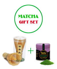 Kingituskomplekt, Jaapani tseremoniaalklass Matcha (KYOTO), 40g + Bambusest Vispel (chasen) цена и информация | Чай | kaup24.ee