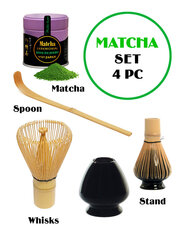 Набор Matcha tea Japan Ceremonial (Kyoto), 40 г + Whisks (венчик) + spoon (мерная ложка) + stand (подставка) цена и информация | Чай | kaup24.ee