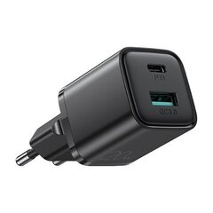 Joyroom wall charger USB / USB Typ C 20W 3A Quick Charge 3.0 Power Delivery SCP AFC black (L-QP207) цена и информация | Зарядные устройства для телефонов | kaup24.ee