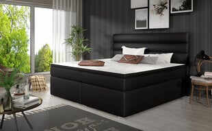 Кровать NORE Softy 160х200 см, черная эко кожа цена и информация | Кровати | kaup24.ee