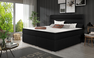 Кровать NORE Softy 180х200 см, черная эко кожа цена и информация | Кровати | kaup24.ee