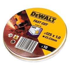 Lõikeketas 10tk. 125x1mm DEWALT DT3507-QZ hind ja info | Lihvmasinad ja ketaslõikurid | kaup24.ee