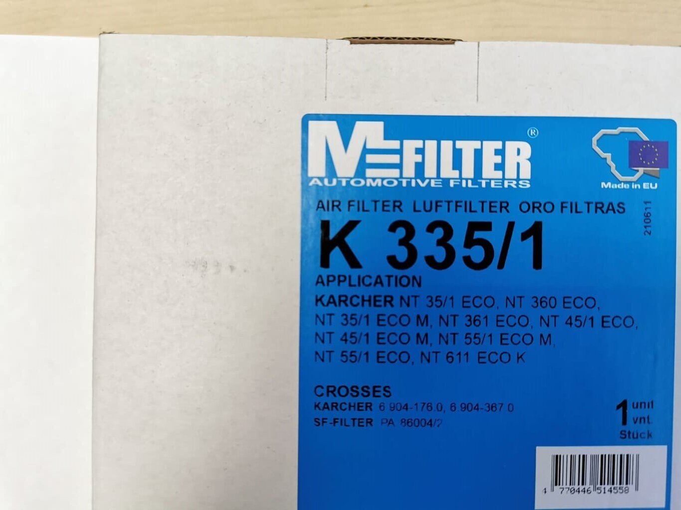 MFILTER filter K335/1 Karcheri pumpadele 35/1, 361 Eco, 45,1; 55/1 hind ja info | Tolmuimejate lisatarvikud | kaup24.ee