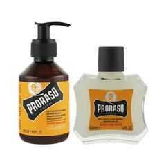 Habemehoolduskomplekt meestele Proraso Duo Pack Wood & Spice Beard Balm & Shampoo hind ja info | Raseerimisvahendid | kaup24.ee