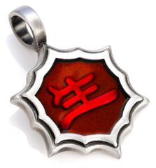 Bico "Sheng Ming" vaik ja metallist ripats (B47 punane) hind ja info | Kaelakeed | kaup24.ee