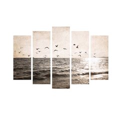 Репродукция из трех частей Птицы и море цена и информация | Картины, живопись | kaup24.ee