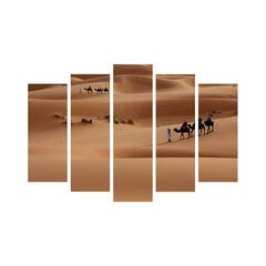 Репродукция из пяти частей Верблюды в пустыне цена и информация | Картины, живопись | kaup24.ee