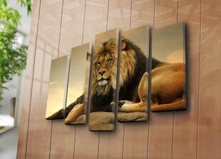 Viieosaline reproduktsioon Lõvid цена и информация | Репродукции, картины | kaup24.ee
