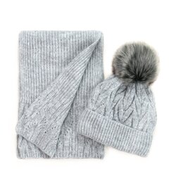 Mütsi ja salli komplekt VK21801P VK21801P цена и информация | Шапки, перчатки, шарфы для девочек | kaup24.ee