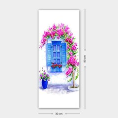 Reproduktsioon Sinised aknaluugid ja lilled hind ja info | Seinapildid | kaup24.ee
