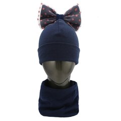Mütsi ja torusalli komplekt lipsuga VK343 hind ja info | Tüdrukute mütsid, sallid, kindad | kaup24.ee